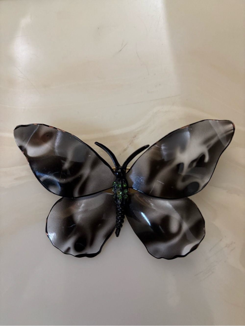 Black and White Butterfly brooch